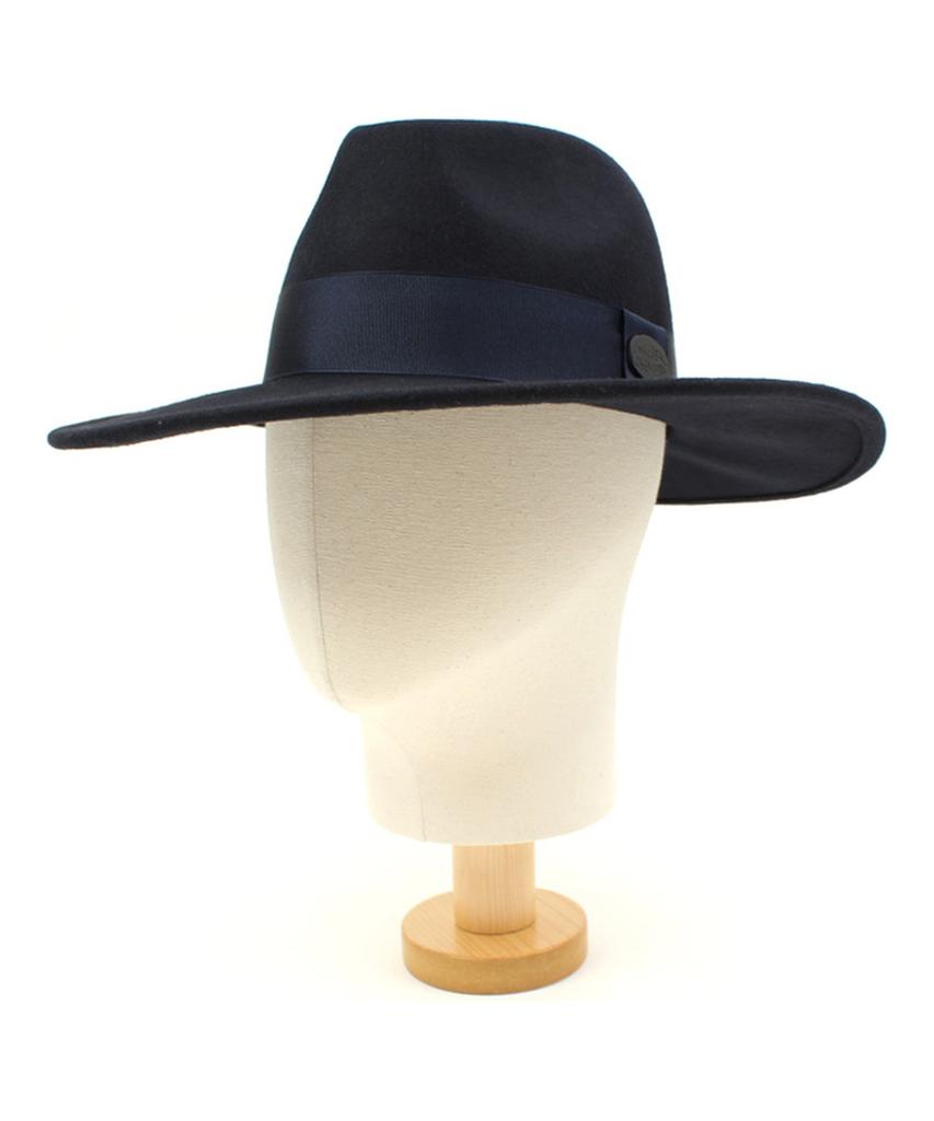 Yunibeosyeolkemiseuteuli Nv Line Wool Navy Fedora