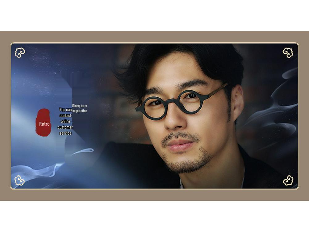 Ochelari de acetat cu ramă completă pătrată pentru bărbați pentru fețe mari sau late, Stil 8005.