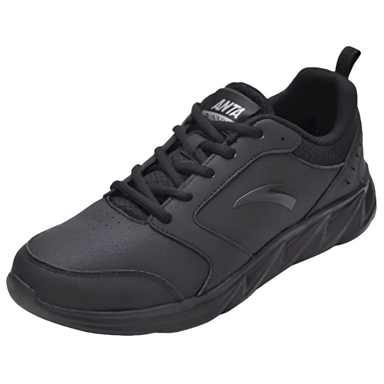 Anta Cushioning Slip Resistant Abrasion Resistant Breathable Lightweight Low top Running Shoes Men's Black 91815522-9