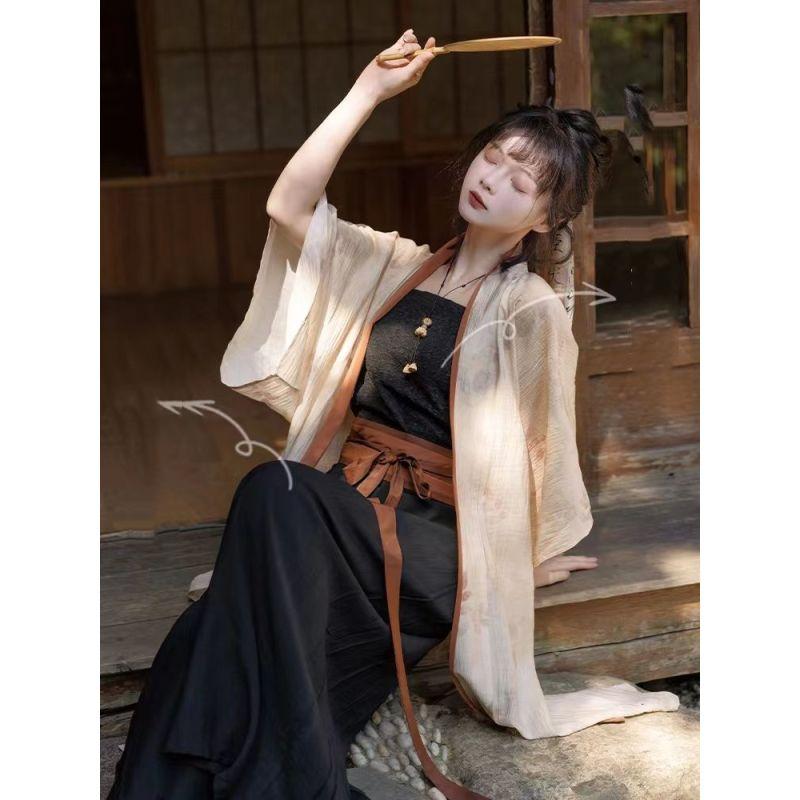 Dámský kalhotkový kostým Hanfu ve stylu čínské dynastie Song