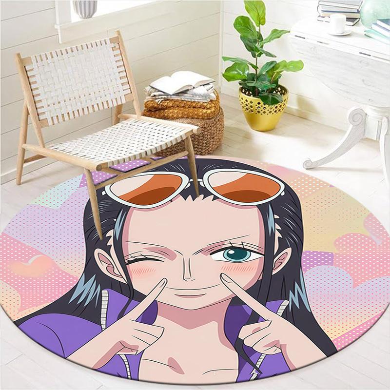 Nico Robin Round Area Rug Carpet Rug For Living Room Bedroom Sofa Playroom Decor Nonslip Floor Mat