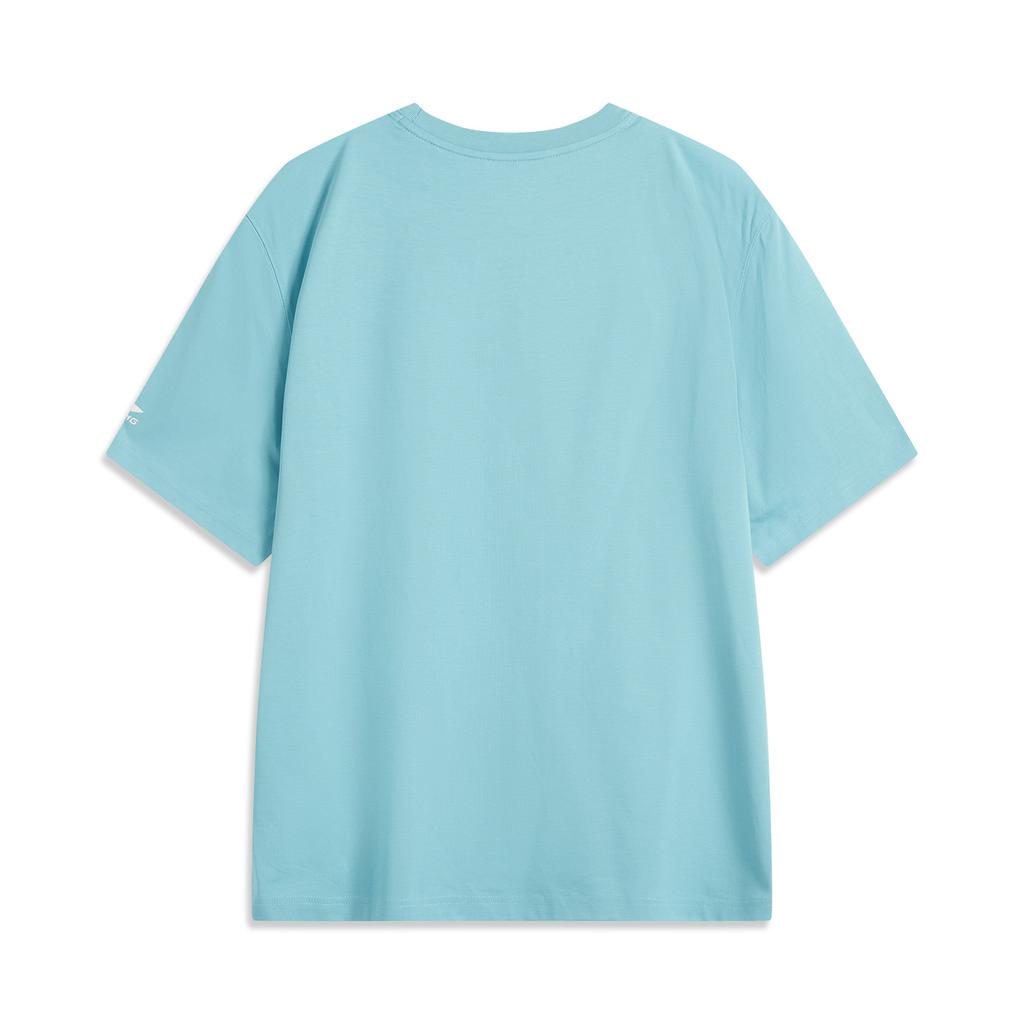 Li Ning Sports Lifestyle Series Logo Letter Round Neck Ice Silk Cool Dry Comfortable Breathable Versatile Loose Summer Short Sleeve T-Shirt AHSV369-4