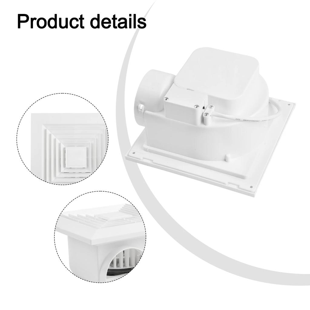 Ventilatore da soffitto aspirante per cucina bagno Flusso d'aria potente Forte aspirazione Ventilatore silenzioso con motore in rame a risparmio energetico