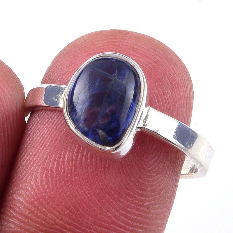 

Natural Kyanite Gemstone Handmade 925 Solid Sterling Silver Ring Size 8 l2Y91