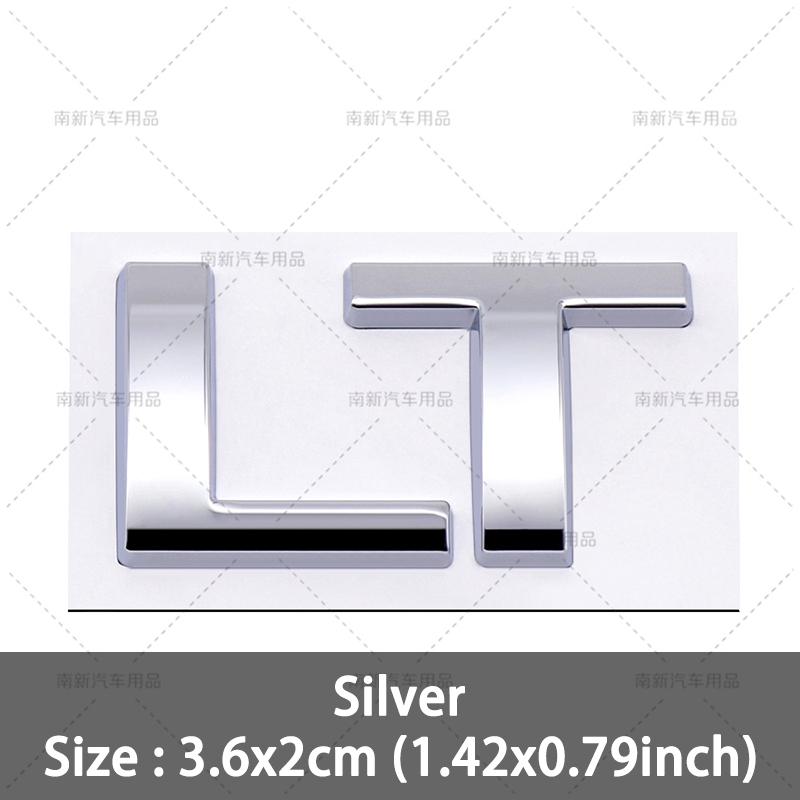 3D Metal LT LS Letterl Badge Logo Car Rear Trunk  Emblem Stickers Decal for Chevrolet Silverado Colorado Corvette C8 Car Styling