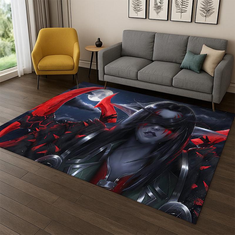 

Demon Hunter Arthas World of Warcraft WOW Game Carpet Rug for Bedroom Living Room Sofa Doormat Home Decor,Area Rug Non-slip 40x60cm