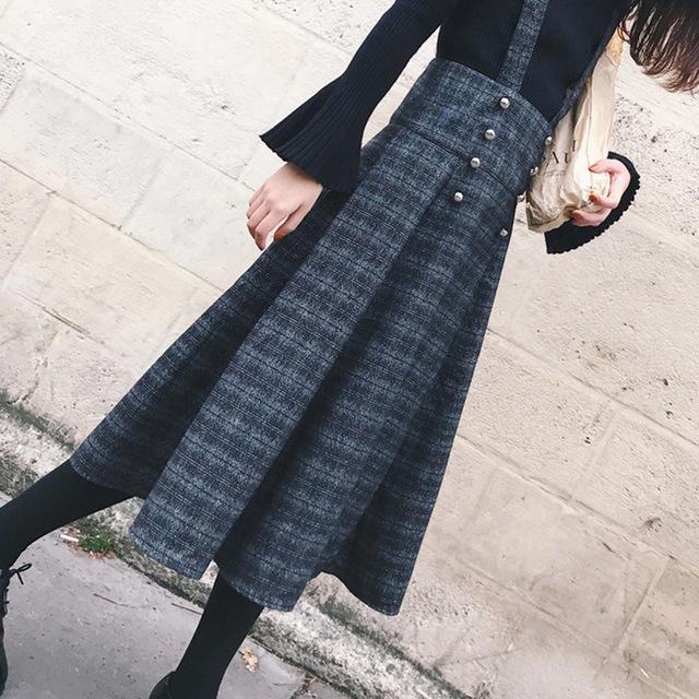 Gonna a quadri Donna Gonne lunghe Stile britannico Lana A-Line Kilt Inverno  Vintage Lana Tartan Ombrello acquista in modo economico — spedizione  gratuita, recensioni reali con foto — Joom