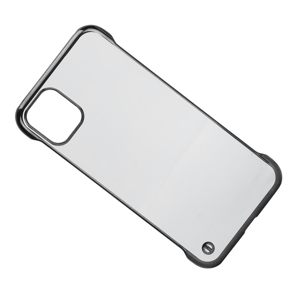 Capa de Celular de PC Rígido Galvanizado para Iphone 11 Meia Borda Transparente