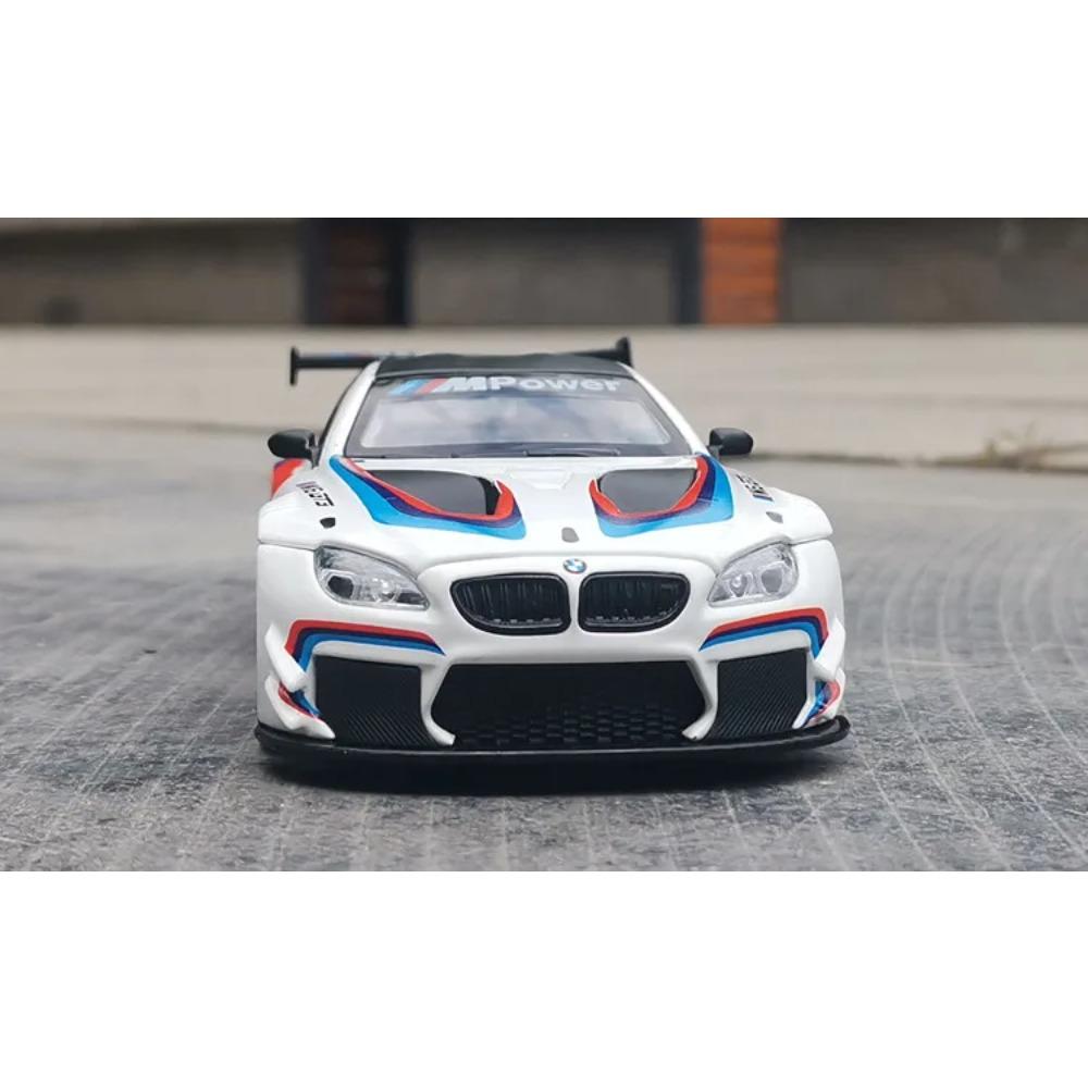 1/32 BMW M6 GT3 Rally Car Alloy Model Car Toy Diecasts Casting Sound and Light Car Toys for Children Vehicle