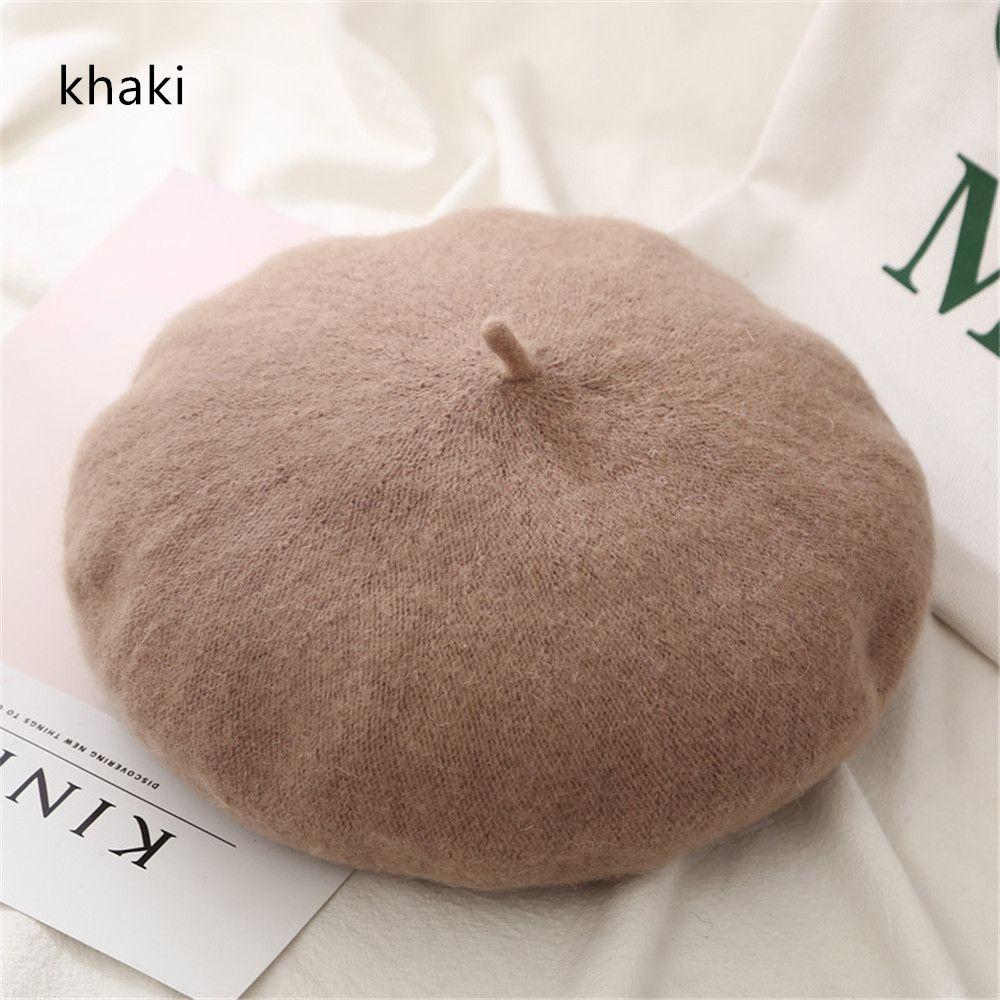 Wool Beret Hats Women Winter French Hat Girls Solid Color Fashion Autumn Winter Beret Hat For Women Flat Cap Hat Felt Berets