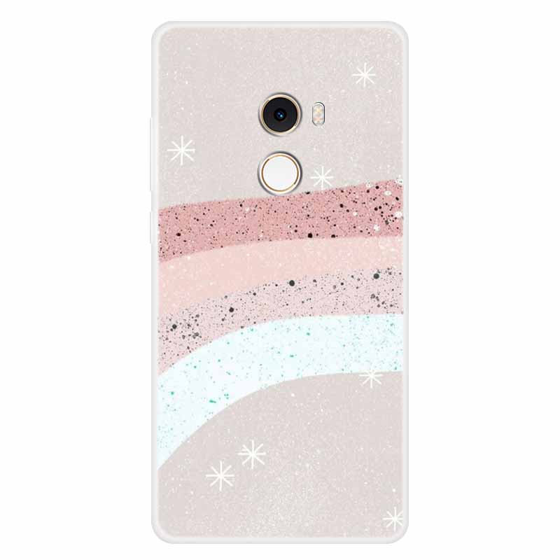 For Xiaomi Mix 2 Case Luxury Soft Silicone Back Cover Case For Xiaomi Mi Mix2 MDE5 Coque TPU Cartoon Bumper Funda Cute Shell