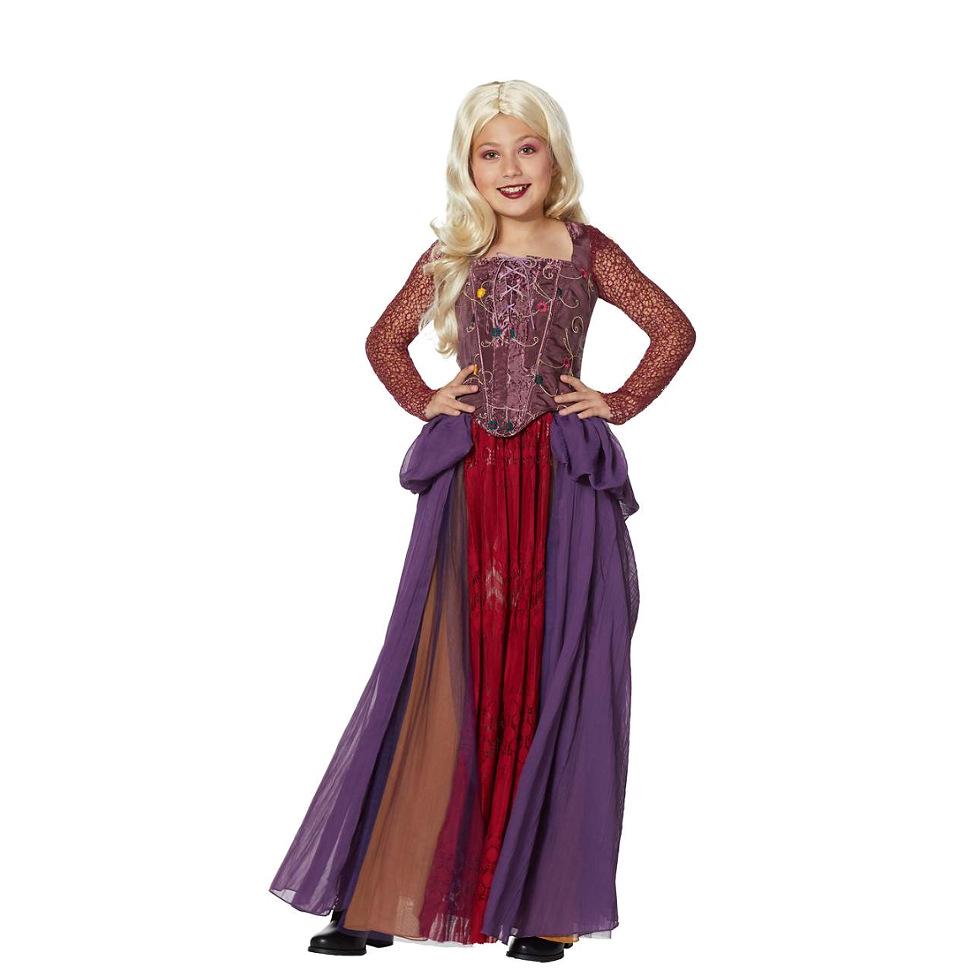 

M-XL Medieval Witch Winifred Costume - Princess Dress for Halloween Extra Large