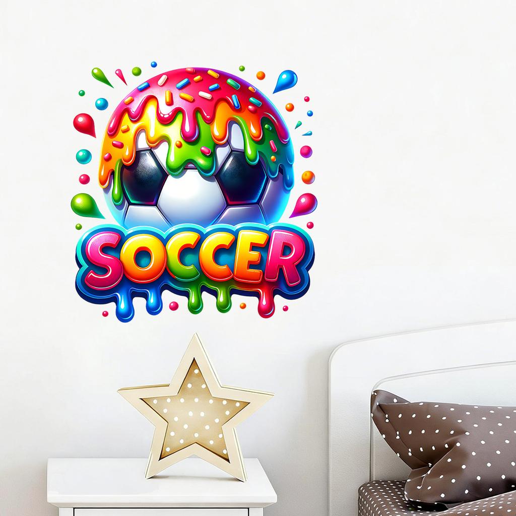 Creative Candy Football Living Room Bedroom Study Wall Decoration Stickers