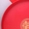 Rotes Teetablett im chinesischen Stil, Kunststoff-Tischdekoration, Serviertablett für den Haushalt