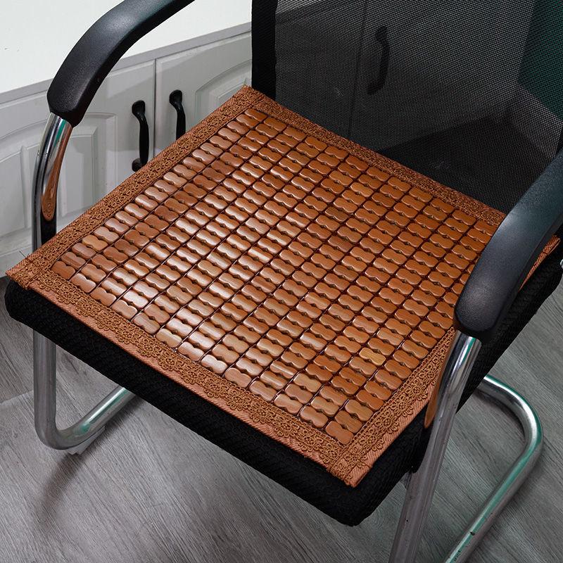 Summer Bamboo Cooling Chair Pad - Breathable, Non-Slip Cushion for Office, Dining, Car, and Students