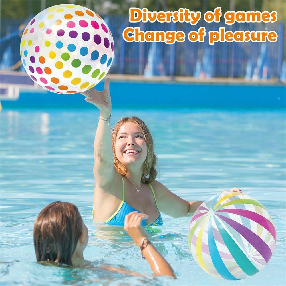 40CM Şişme Plaj Topu - Yüzme Su Oyunları ve Yaz Partileri İçin Dev Renkli Havuz Oyuncakları - Açık Hava Plaj Oyunları Parti Hediyesi