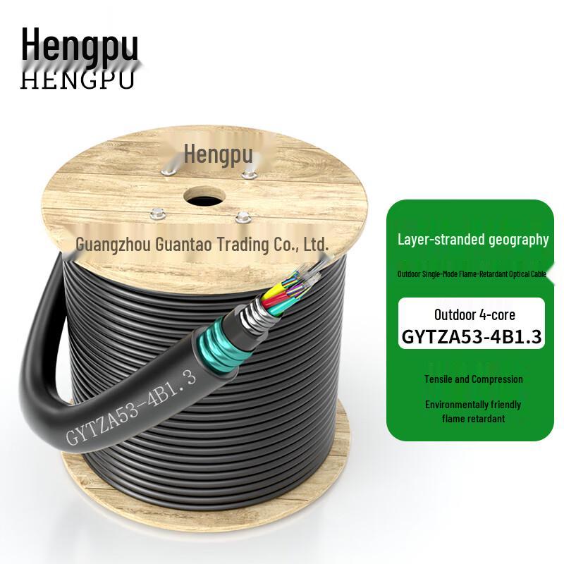 

Hengpu GYTZA53 Outdoor Buried Flame-Retardant Single-Mode Armored Fiber Optic Cable 1m