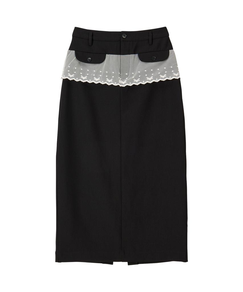 Biteoseljeu Ada Lace Long Skirt - Black
