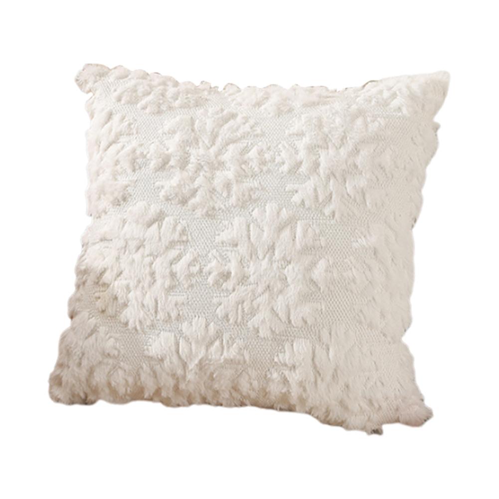 Plush Decorative Cushion Cover Soft Home Decor Christmas Living Room Sofa Throw Pillow Cover Red Embroidered Pillowcase 45×45cm