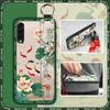 Waterproof Chinese Style Phone Case For LG Velvet 4G/5G Wrist Strap Wristband Anti-knock Anti-dust Ring Phone Holder