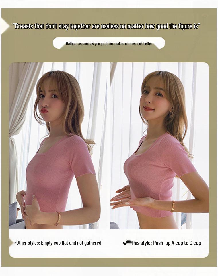 Soft Embroidered Underwire Bra Set for Small Chests - Padded, Shaping & Adjustable