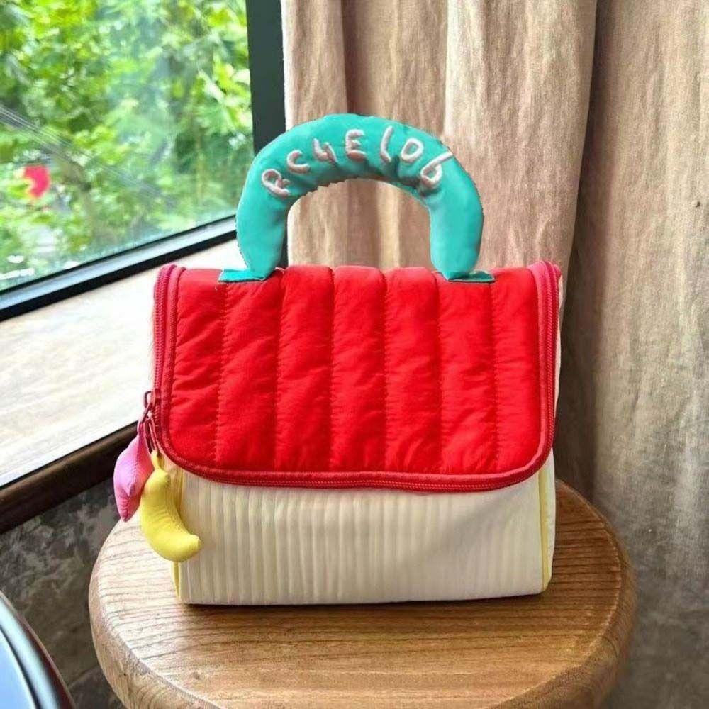 

Large Capacity Cute Cabin Makeup Bag Kawaii Portable Storage Bag Toiletry Bag синій