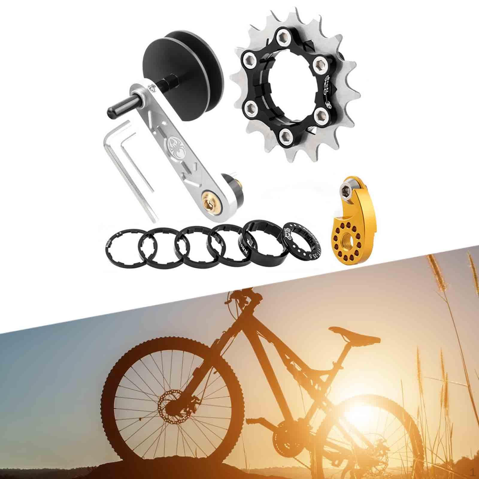 

Велосипед Одношвидкісний набір для перетворення ланцюга стабілізатора 16T Заміна маховика Міцний срібний