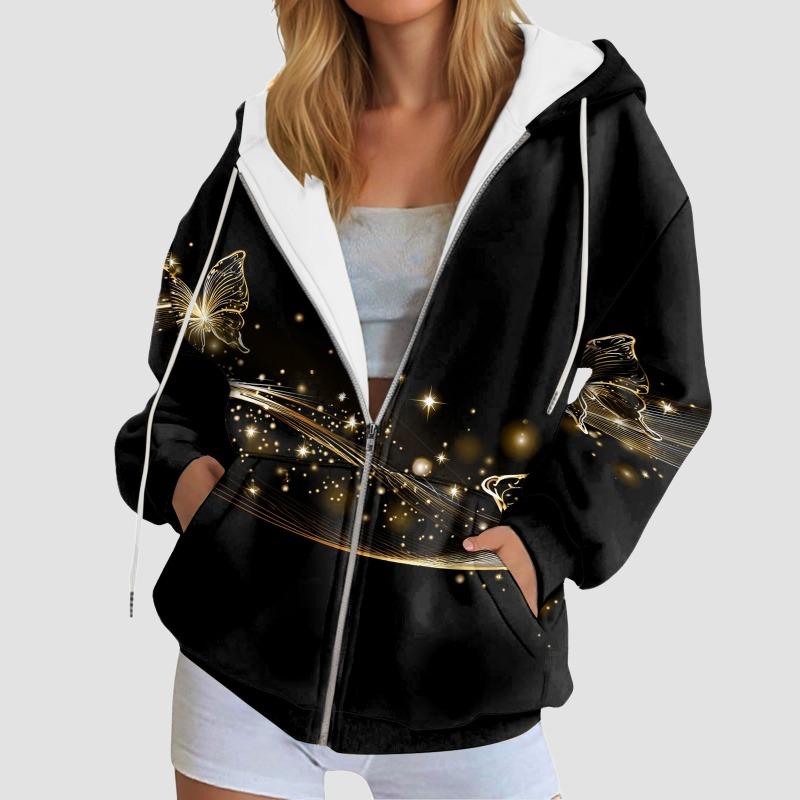 Women's 3D Zipper Hoodie
