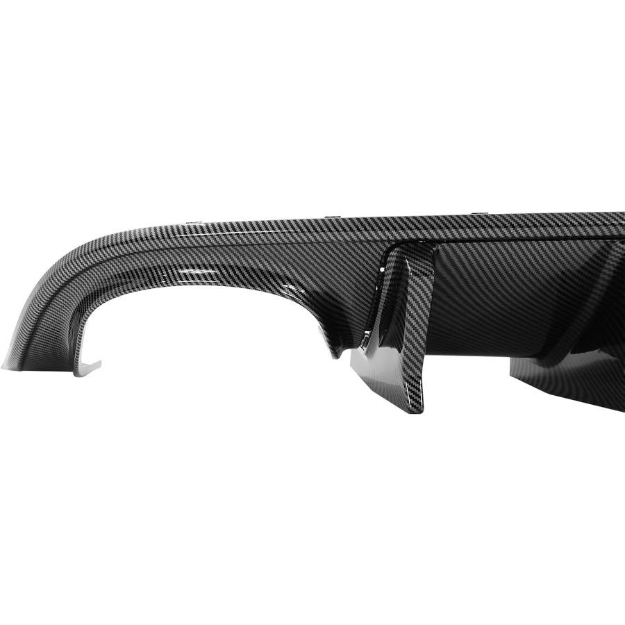 Rear Bumper Diffuser Compatible with 20152025 Dodge Charger IKON V2 Style Carbon Fiber Print Quad Exhaust Rear Diffuser Lip Sha