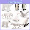 Arctic Animal Polar Bear Penguin Figurine Set With Pvc Material For Educational Display And Home Decor