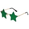 Men And Women Fashionable Solid Color Star Shaped Sunglasses, Dance Party, Holiday Decorative Glasses