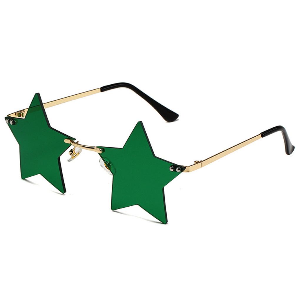 Men And Women Fashionable Solid Color Star Shaped Sunglasses, Dance Party, Holiday Decorative Glasses