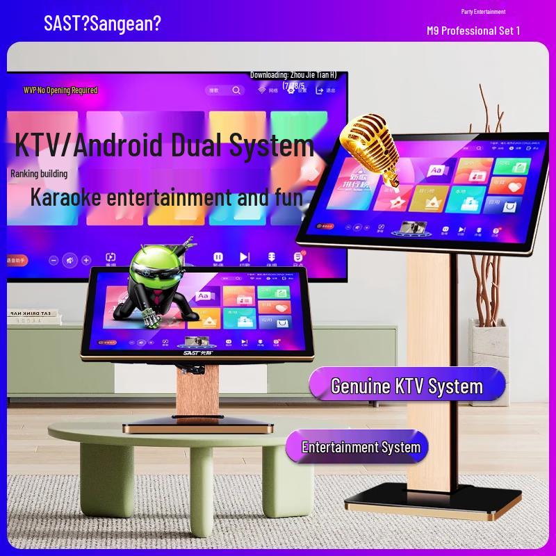 SAST All-in-One Home KTV System with 12-inch Speakers & Karaoke CN Plug (adapter Included)