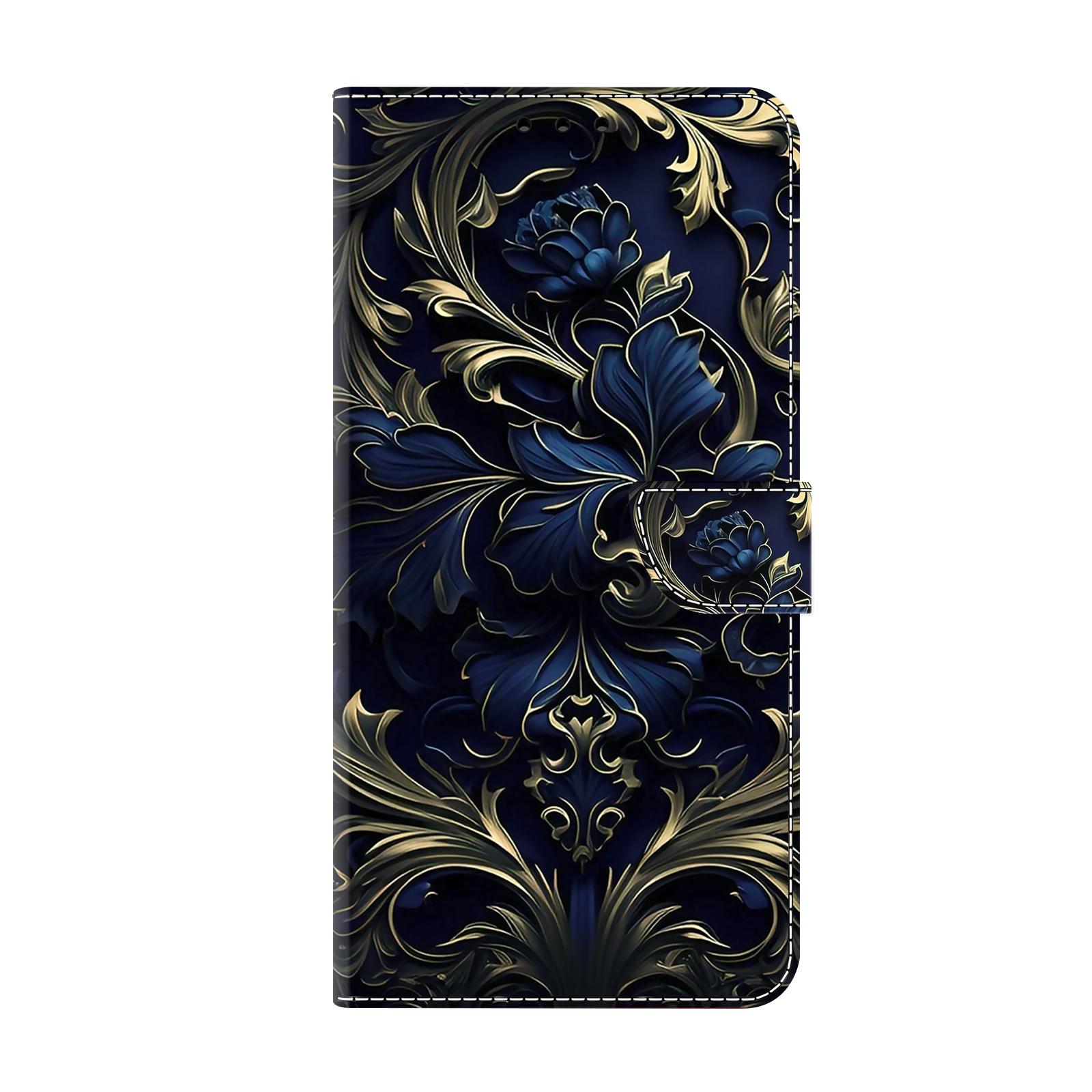 

Чехол-книжка из искусственной кожи с медным цветочным узором и позолотой для iPhone Samsung Huawei Honor Google Redmi Xiaomi LG Motorola Sony Nokia Oneplus Oppo Honor 400 Pro