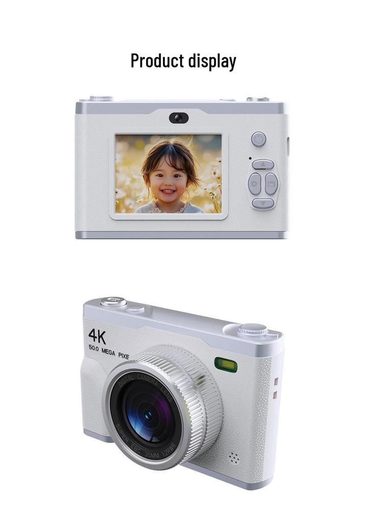 Student HD Dual Camera with Built-in Beauty Mode - Retro CCD Campus Vlog Entry-Level Camera