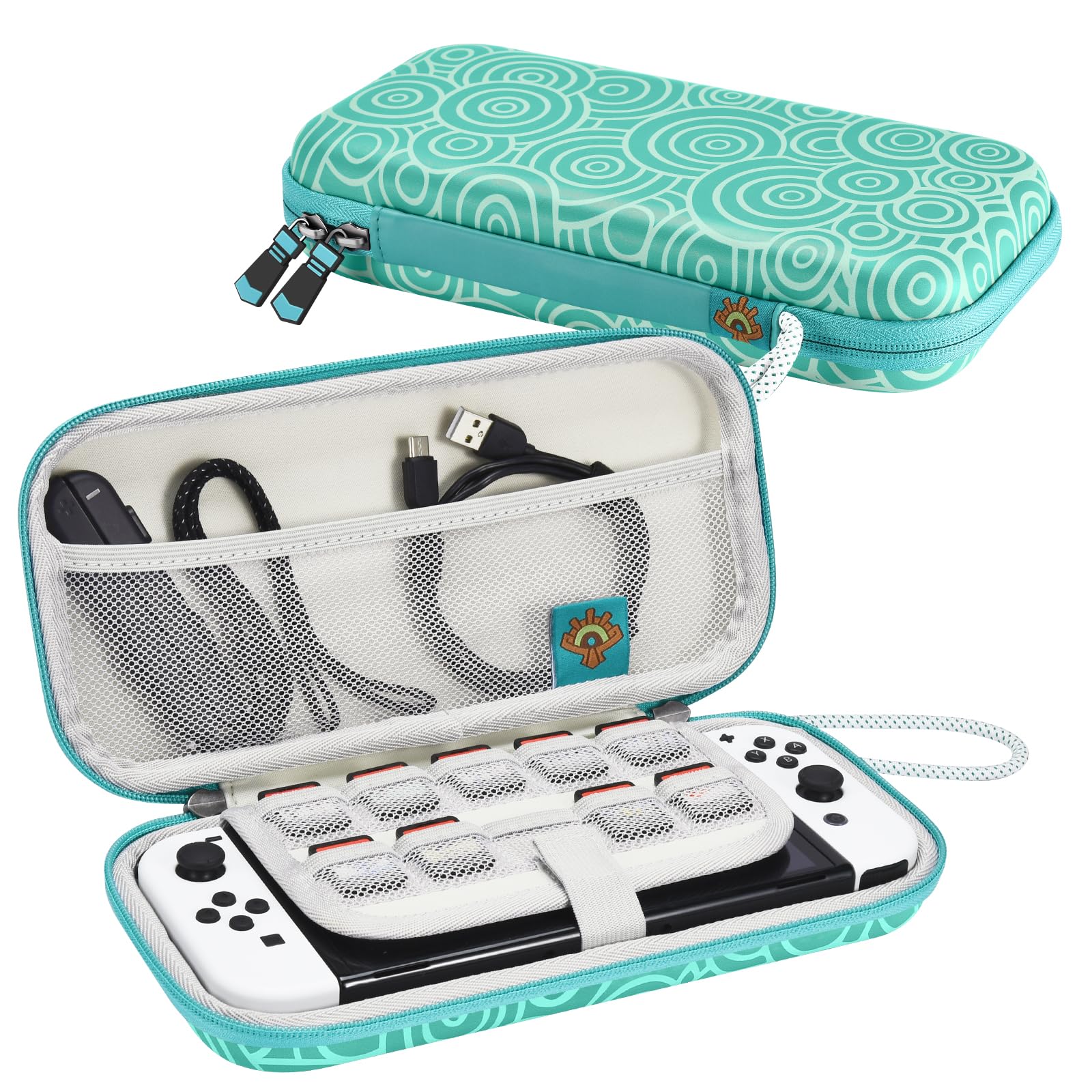 

Switch DS Case Compatible with Nintendo FUNLAB Portable Switch Carrying Case with 10 Game Card Slots Accessory Storage Switch/OLED/Lite &