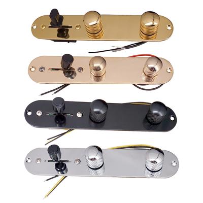 Guitar Prewired Control Plate Loaded Harness with 3 Way Switch Tone Volume Knobs for Telecaster Musical Instrument Parts