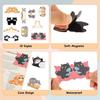 5/6/10pcs Cute Cat Cartoon Magnetic Bookmark Page Holder Fun Meow Bookmarks For Students Reading Book Magnetic Tags Decoration