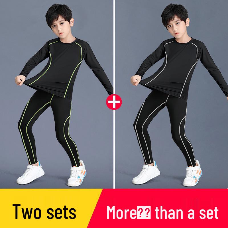 Children's Quick-Drying Sports Suit: Boys Basketball Compression Shirt & Football Base Layer for Spring Training