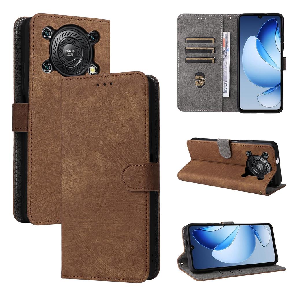 Funda Tipo Libro para Oukitel C60/C60 Pro Cuero PU Protección de Cuerpo Completo Con [Bloqueo RFID] Cubierta Retro Duradera