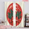 2pcs,2D Plane Printing Popular Curtain Panels Christmas Candy Canes Birthday (4) Versatile Fabric (without Rod) Gifts for