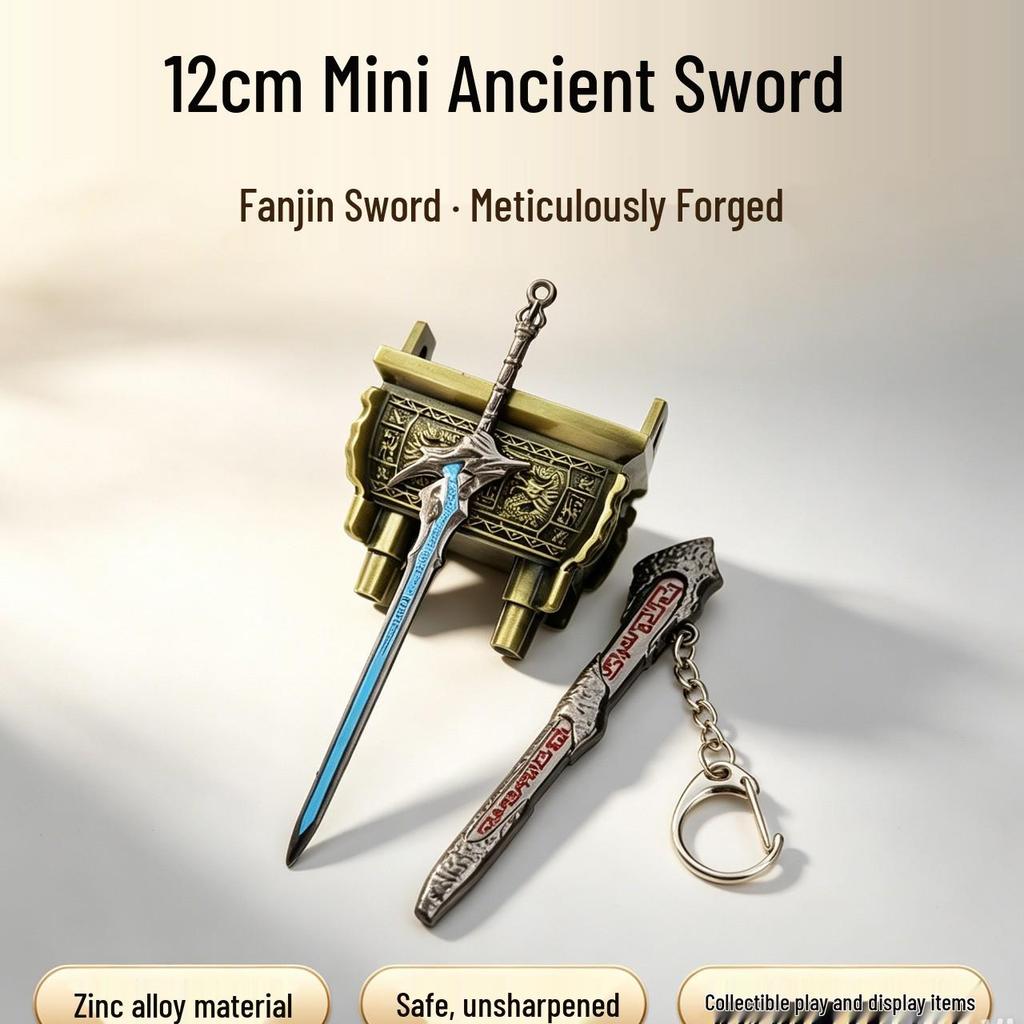 Large Alloy Ancient Fen Ji Sword Model - Decorative Film & TV Prop Collection Ornament