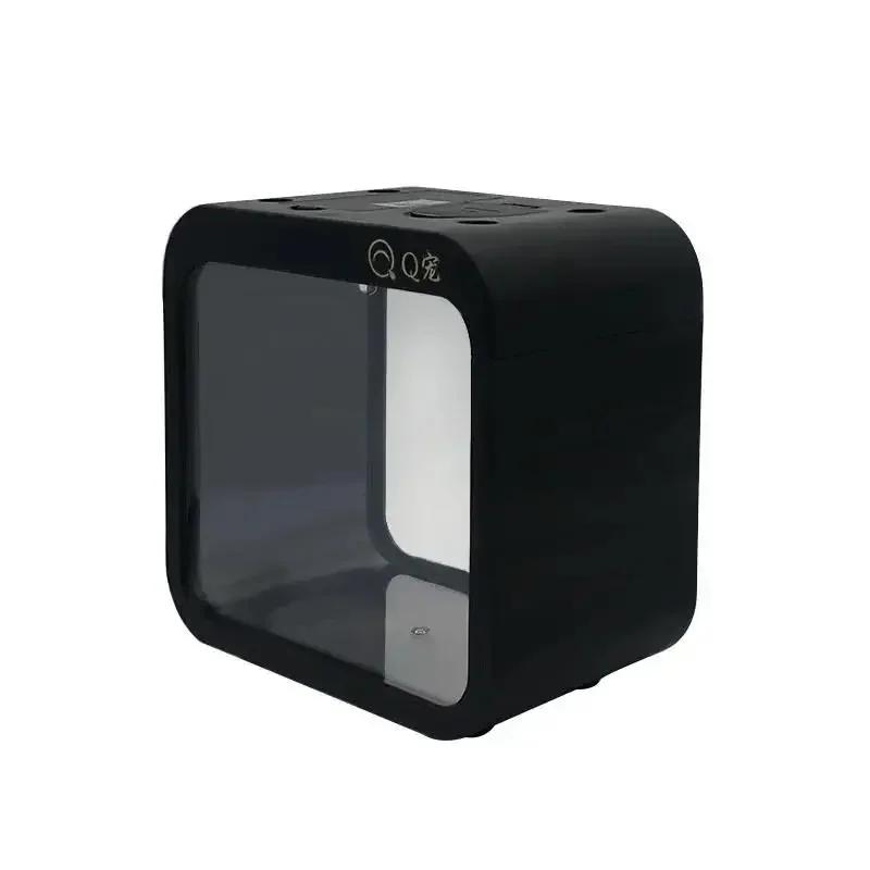 Kreatywne akwarium Przezroczyste małe akwarium LED Światło Betta Hodowla Box Złota rybka Mini akwarium Klocki budowlane Izolacja Box