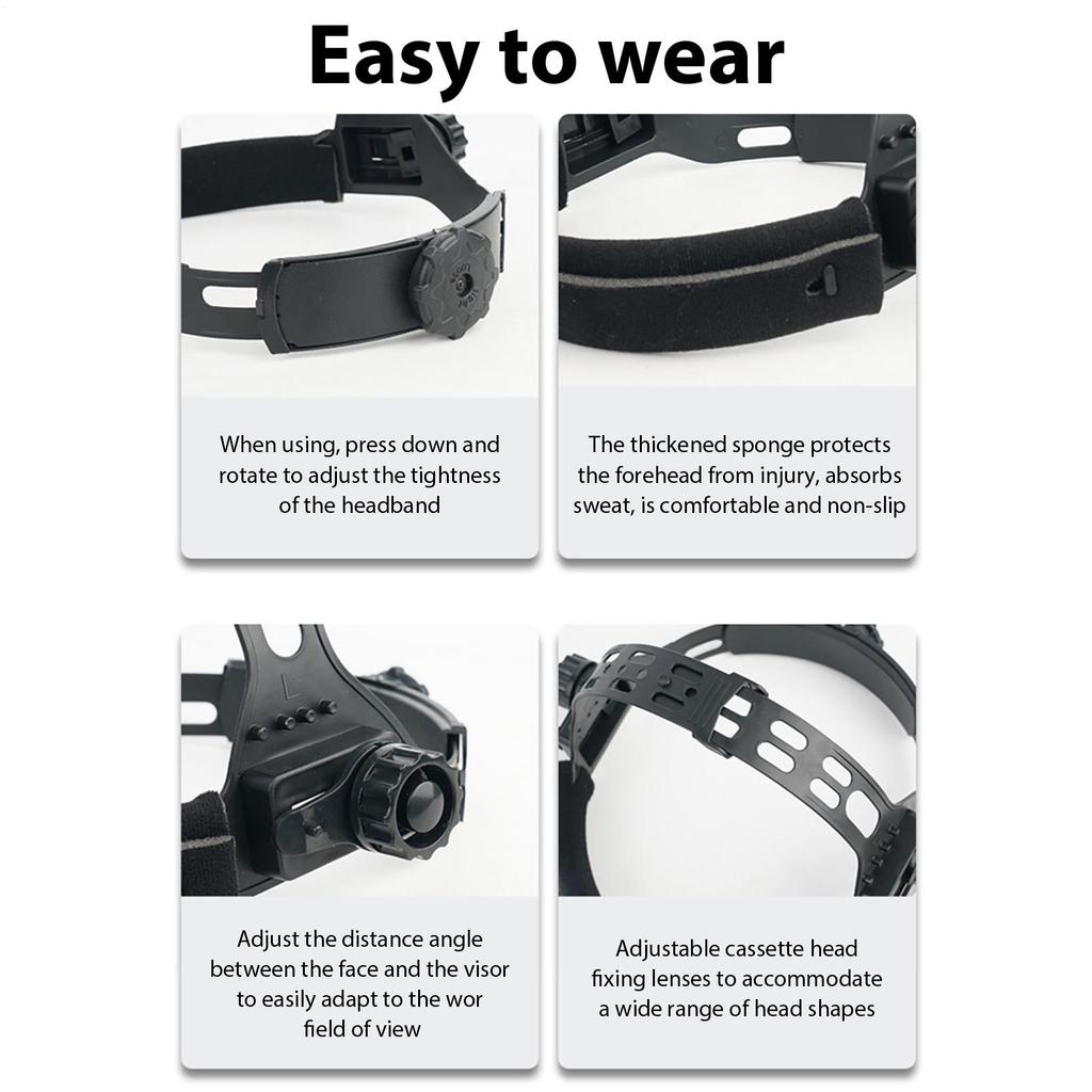 Welding Helmet Auto Darkening Breathable Welding Protector Welder Welding Mask Heat Insulating Headgear Face Protector Hood
