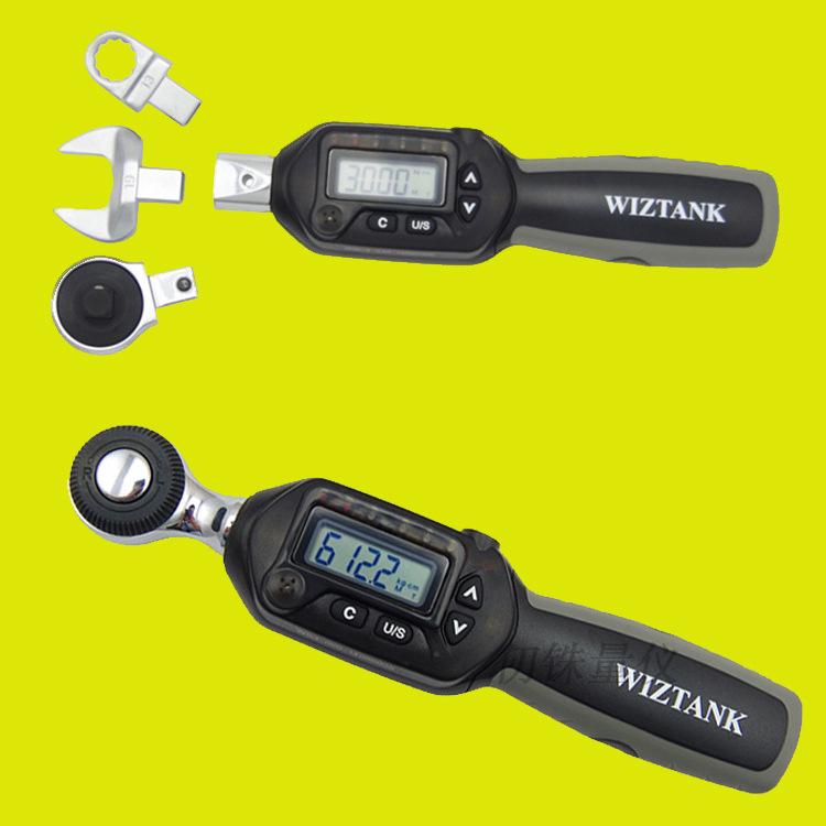 WIZTANK Digital Display Torque Wrench 1.5-340Nm Interchangeable Head WS/C Accessory Head