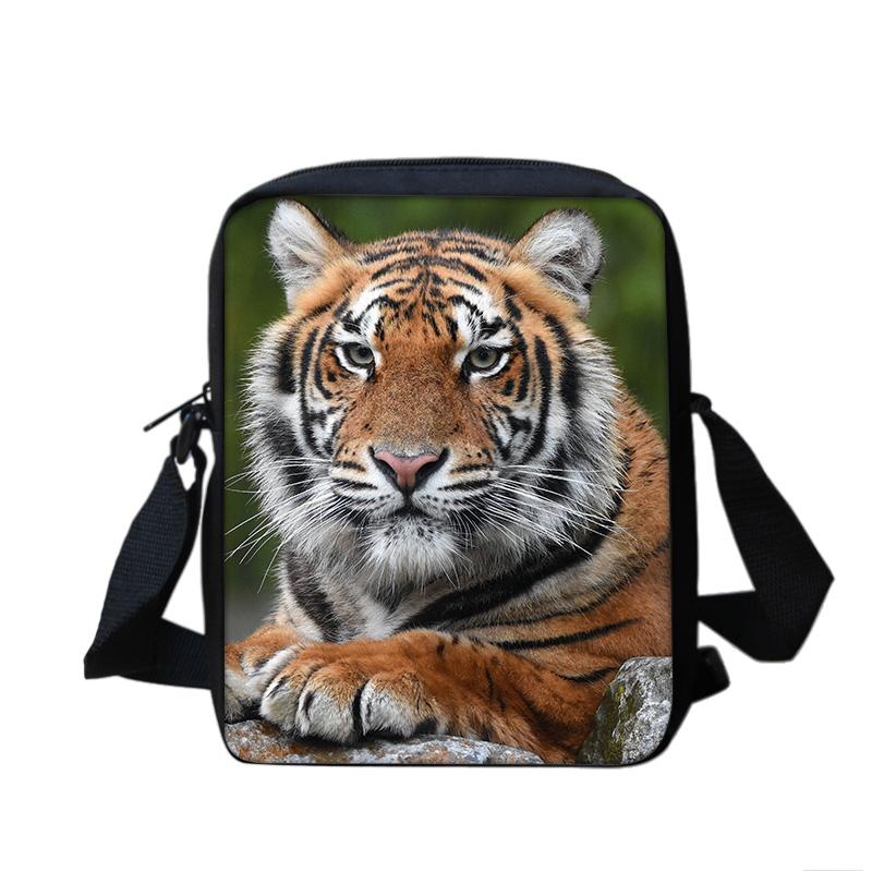 Tiger's New Crossbody Bag Is Versatile, Trendy, and Non Collision Animal Print. It Is a School Birthday Gift for Boys and Girls