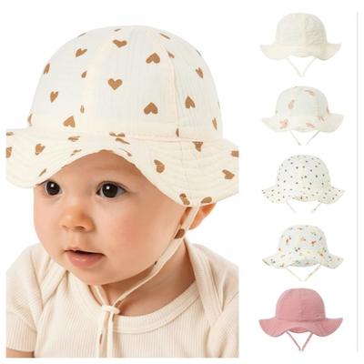 Cotton Infant Bucket Hat Love Heart Children's Fisherman Hat Cute Kid Sunhat  Kid