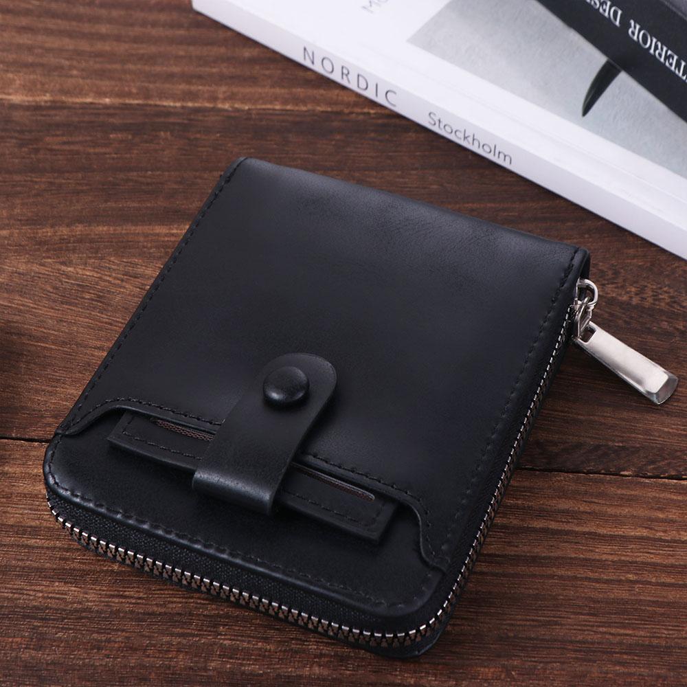 Multifunctional Men Short Wallet External PU Leather Card Holder Fashion Male Wallet  Shopping