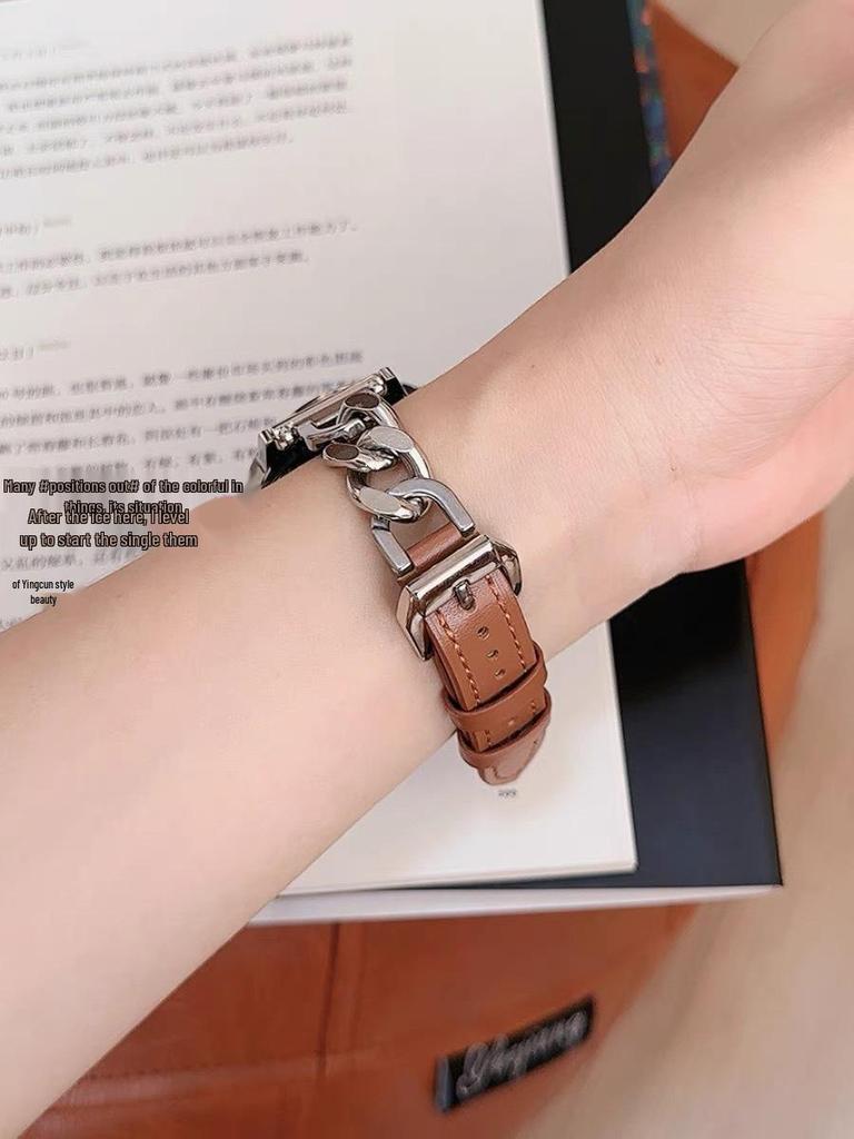 Denim & Leather Spliced Strap for Huawei GT6, GT5 Pro, GT4 & Xiaomi 89