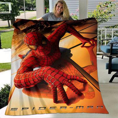 Spider-man Süß Bedruckte Decke Rechteckig Weich Bequem Moderner Stil Polyester